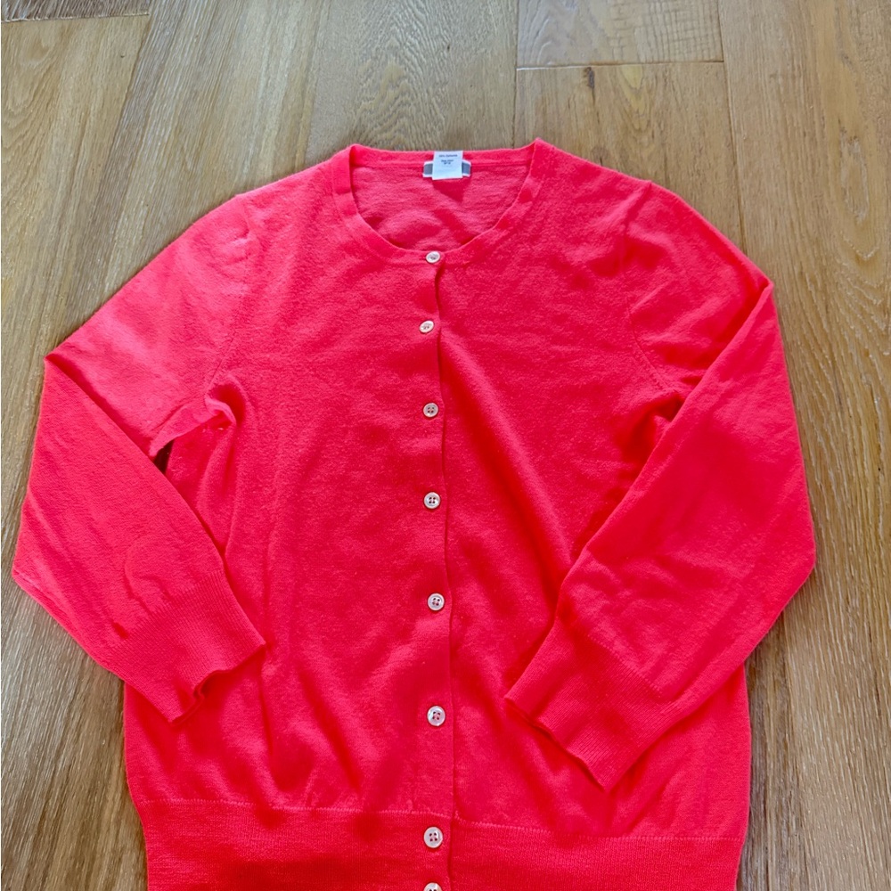 Vintage J. Crew Coral 100% Cashmere Sweater